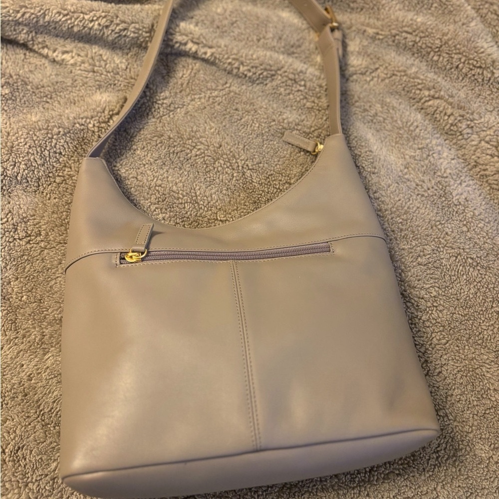 Vintage Stone Mountain brand taupe purse.Genuine leather.